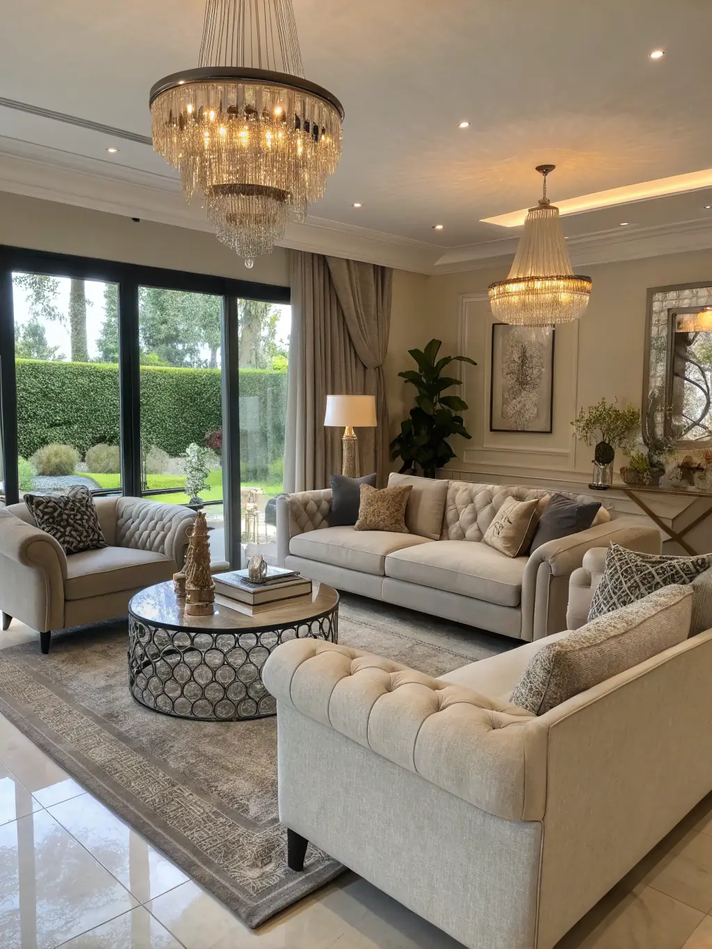 A recently completed residential interior painting project by Jeilor Painting LLC, showcasing a living room with freshly painted walls in a modern, neutral color, highlighting the smooth finish and clean lines.